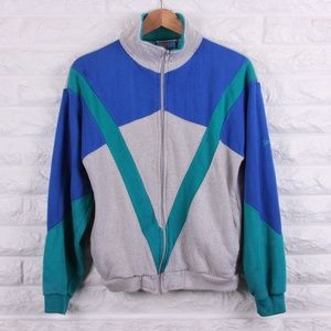 Vintage SPALDING Color Block Zip Fleece 80s 90s